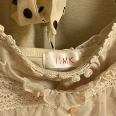 ⦅iiMK⦆ ボリュームスリーブドット柄シアーブラウスとスカートの画像