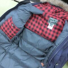 美品 WOOLRICH/ウールリッチ アークティック メンズ ダウンパーカー Sサイズ ネイビー 裏地チェック柄 ダウンジャケット 札幌 西野店の画像