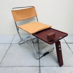 美品 SASAKI ササキ 餌台付きワンタッチ チェア S-1300 釣り 椅子 折りたたみチェア 座椅子 折り畳み イス 釣り用の画像