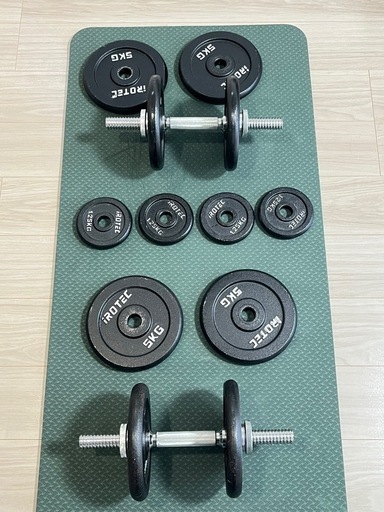 【受取者決定しました】iROTEC  アイアンダンベル60kgセット（片手30kg&times;2個）