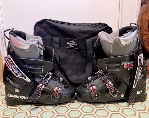 27cm GENFACTORY CARVE5 スキーブーツ ブラック 収納バッグ付き