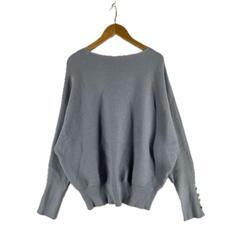 VIS ビス 長袖ニット レーヨン/ポリエステル ブルー レディース F【古着】【中古】の画像