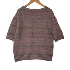 Delmilux Beams デルミルクスビームス 半袖ニット アクリル マルチカラー レディース【古着】【中古】の画像