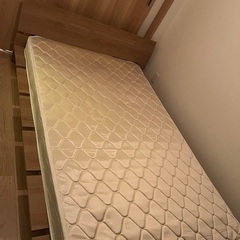 LOWYA ベッド　フレーム:ダブル、マットレス:セミダブルの画像