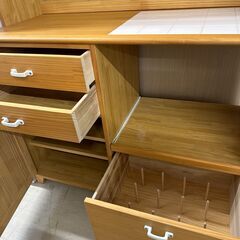 【ジャングルジャングル滋賀草津店】ジモティ来店特価‼　食器棚　ナチュラル　J-2511108の画像