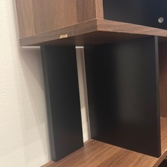 ディスプレイラック 本棚 収納ラック　ウォールナット ブラック　の画像