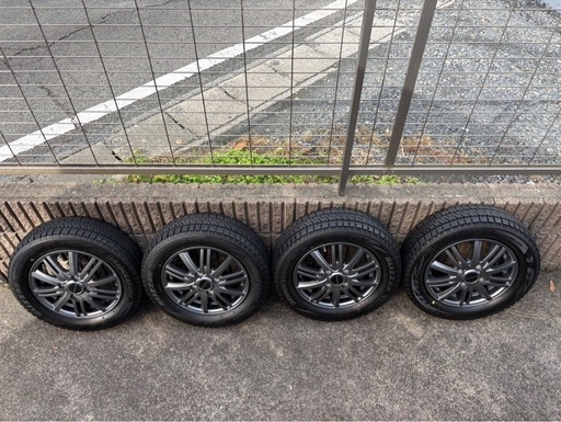【中古美品】155/65R13 ブリザック VRX2（BRIDGESTONE）× BALMINUM 13インチ アルミ 4穴　4本セッ
