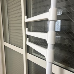 山善(YAMAZEN) 室内物干し 洗濯物干し  室内 耐荷重20kg  省スペース 組立品 白の画像