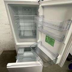 【YAMADA】 ヤマダセレクト 2ドア ノンフロン冷凍冷蔵庫 YRZ-F15MW 動作確認済み 159L キッチン 2024年製 ホワイト A0926の画像