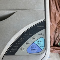 11/30廃棄　中古洗濯機4.2キロジャンクの画像