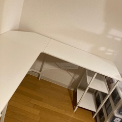 L字デスク　ホワイトの画像