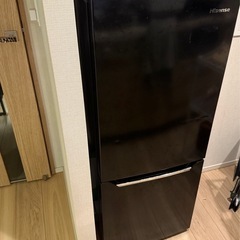 ハイセンス 150L 冷蔵庫（ブラック） 正常動作品の画像
