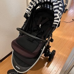 Aprica ベビーカー　汗とりシート、レインカバー付き　訳あり　　の画像