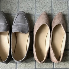 フラットシューズ×2（24.5）の画像