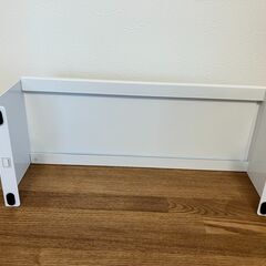 【山崎実業】 伸縮洗濯機排水口上ラック タワー ホワイト 4338の画像