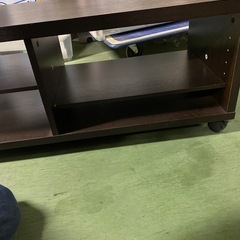 ○東143 テレビ台 一人暮らし用 収納 棚付き キャスター付きの画像