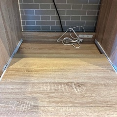 LOWYA 大容量 食器棚 キッチンボード ナチュラルの画像