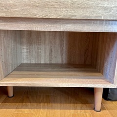 LOWYA 大容量 食器棚 キッチンボード ナチュラルの画像