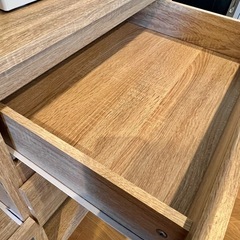 LOWYA 大容量 食器棚 キッチンボード ナチュラルの画像