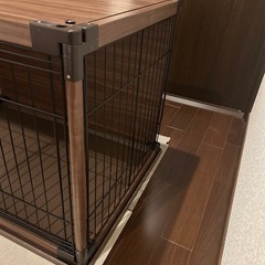 お洒落なドッグサークル★インテリアウッディサークル PIWS-960★ダークブラウン★中古美品の画像