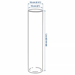 IKEA CYLINDER シリンデル 花瓶　ボウル3点セット クリアガラスの画像