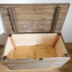 天然木の収納付きベンチボックス　Grandeの画像