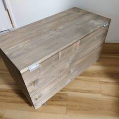 天然木の収納付きベンチボックス　Grandeの画像