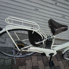 ❮ジャンク品❯SAIMOTO[サイモト]EVA PLUS(エヴァプラス)26吋 電動アシスト自転車(オフホワイト) の画像