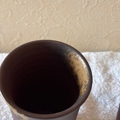 備前焼き　ビアグラス　２個の画像