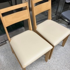 2511-675 ナフコ ダイニングテーブル エマⅡ＆チェア2脚セット ※バラ売り不可 キズ汚れ有り 中古の画像