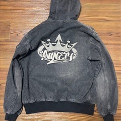 King Logo Vintage Denim Hoodie 9090の画像