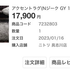 ニトリ　ラグの画像