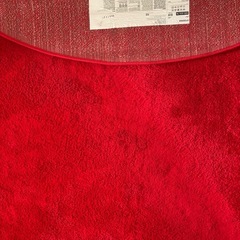 【完売品】IKEA ラグストエンセ STOENSE 195cm レッド 赤　円形の画像
