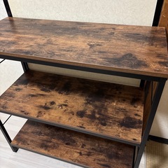 ヴィンテージ風木目3段ラックの画像