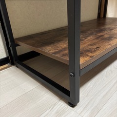 ヴィンテージ風木目3段ラックの画像