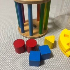 知育玩具 ニューブロック 学研 ブロック　はじめようボトル　欠品あり　木製　型はめオモチャ　玩具の画像