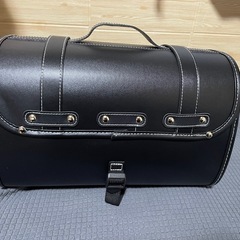 未使用　シートバッグ　ブラック　フェイクレザーの画像