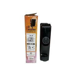 T6014 KOM オイルヒーター マイコン式オイルヒーター  HC-A31A ブラック キャスター欠品 動作確認済み 中古現状渡しの画像