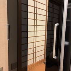 置き型クローゼット　ブラック　鏡付きの画像