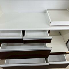 ★リユースのサカイ高崎店★TJ13435 (株)古賀家具 食器棚 ダークブラウン H198.5×D44.5×W119.5 クリーニング済みの画像