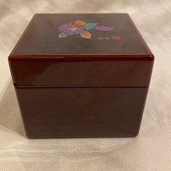 本漆 未使用 アクセサリーケース 紫陽花の画像