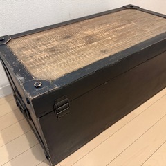 B-COMPANY ヴィンテージ風木製トランクの画像