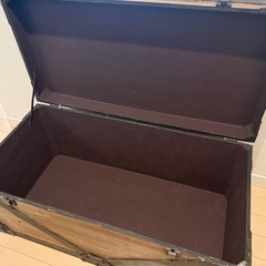 B-COMPANY ヴィンテージ風木製トランクの画像