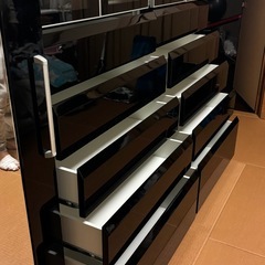 【美品】引き出し収納 ブラック（6段 × 2つセット）の画像