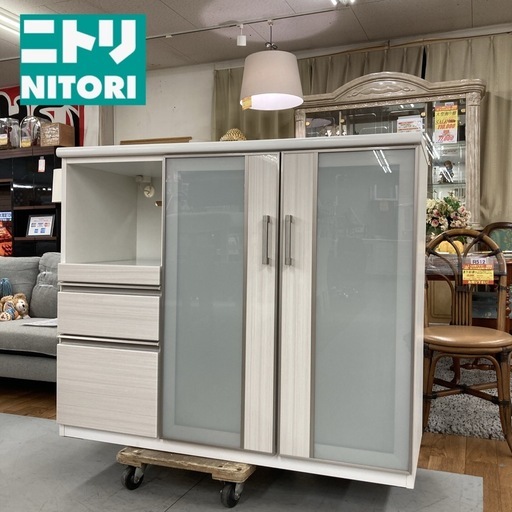 ジモティー限定価格！S383 ⭐ NITORI ニトリ キッチンカウンター ポスティア120 幅120.5cm USED