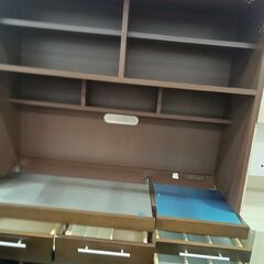 リユースのサカイ栃木店★ジモティ割あり★  食器棚 ブラウン W120×D43×H190 クリーニング済み TC11727												の画像