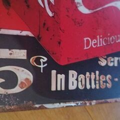 広告看板　ビンテージ　コカ・コーラ Coca Cola Vintage Signの画像