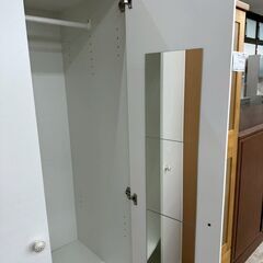 ★リユースのサカイ高崎店★TJ13442  ワードローブ 白 H175.5×D55×W800 クリーニング済みの画像