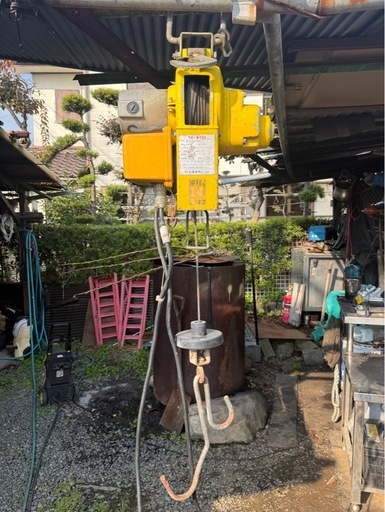 トーヨーコーケン ベビーホイスト 小型ウインチ BH-N300 荷重60kg 揚程14m　リモコン付　100v 電動　ウインチ　動作確認済