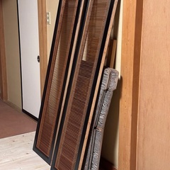 【引取限定・神奈川県秦野市】欄間　らんま　組子細工　2枚セット　アンティーク　和風の画像